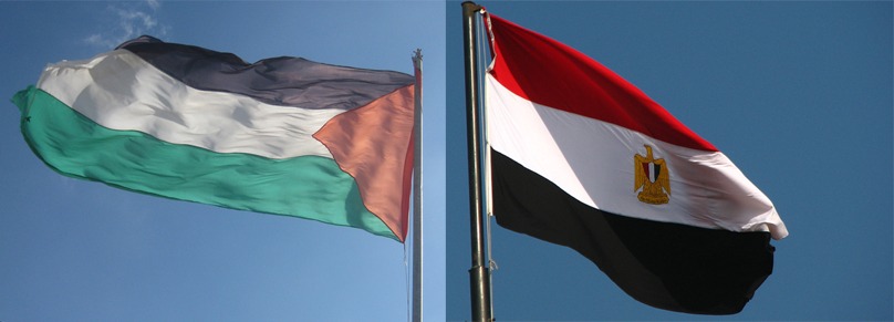 Palestine and Egpt flags