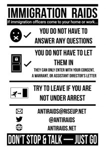 What to do if you see an Immigration Raid (Immigration checks)