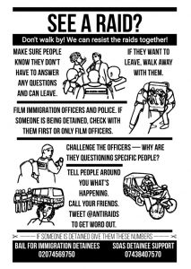 What to do if you see an Immigration Raid (Immigration checks)