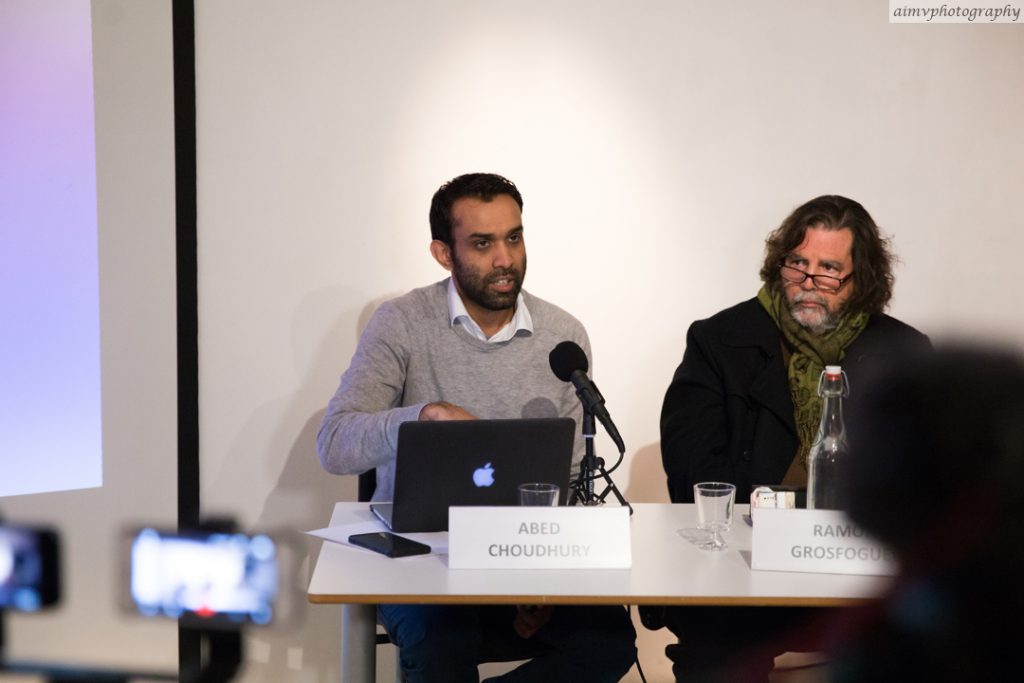 Abed Choudhury (l) chaired the first session.