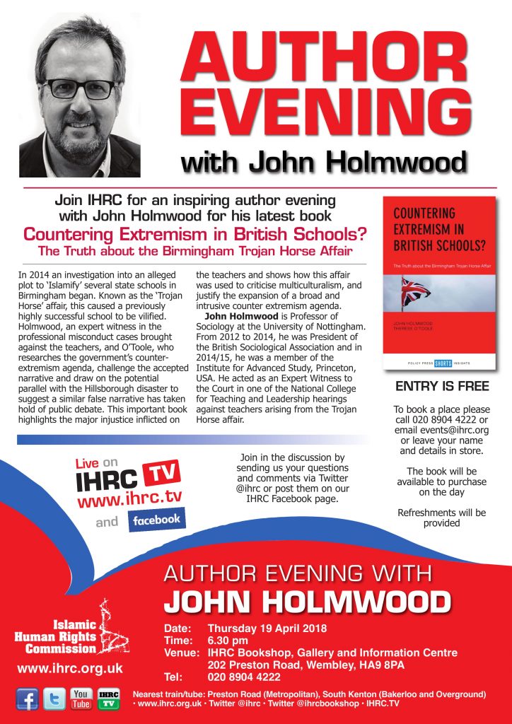 Event Report: 'Countering Extremism in British Schools? The Truth about the Birmingham Trojan Horse Affair' with John Holmwood