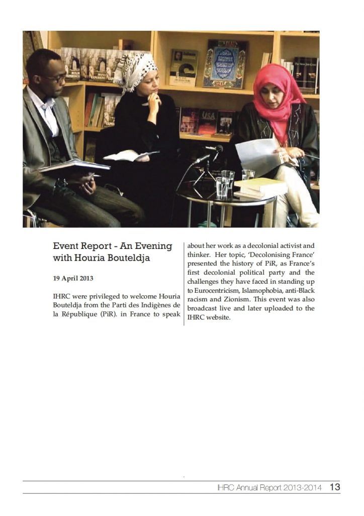 IHRC Annual Report 2013 - 2014