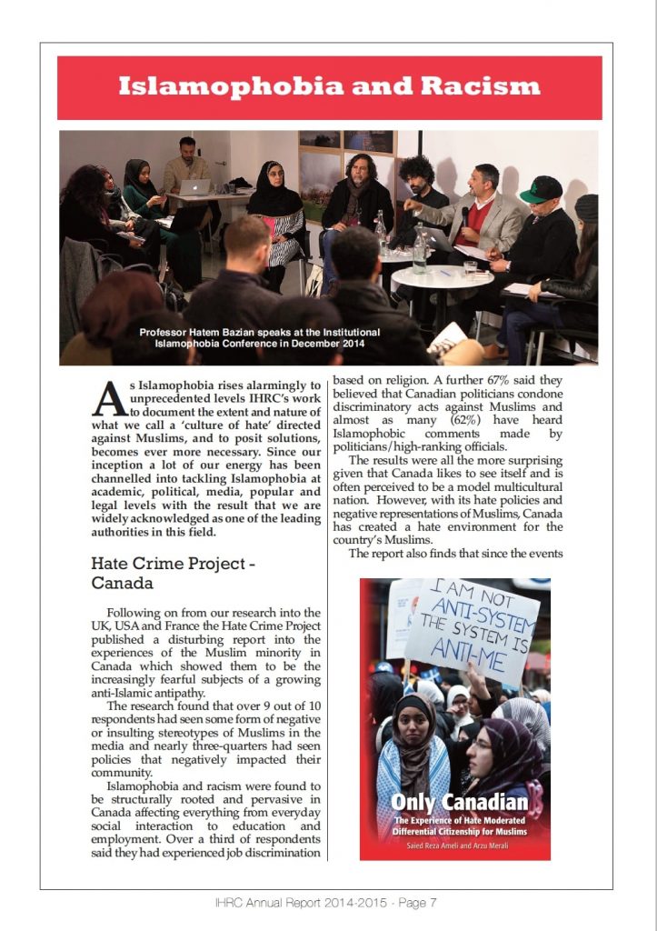 IHRC Annual Report 2014 - 2015