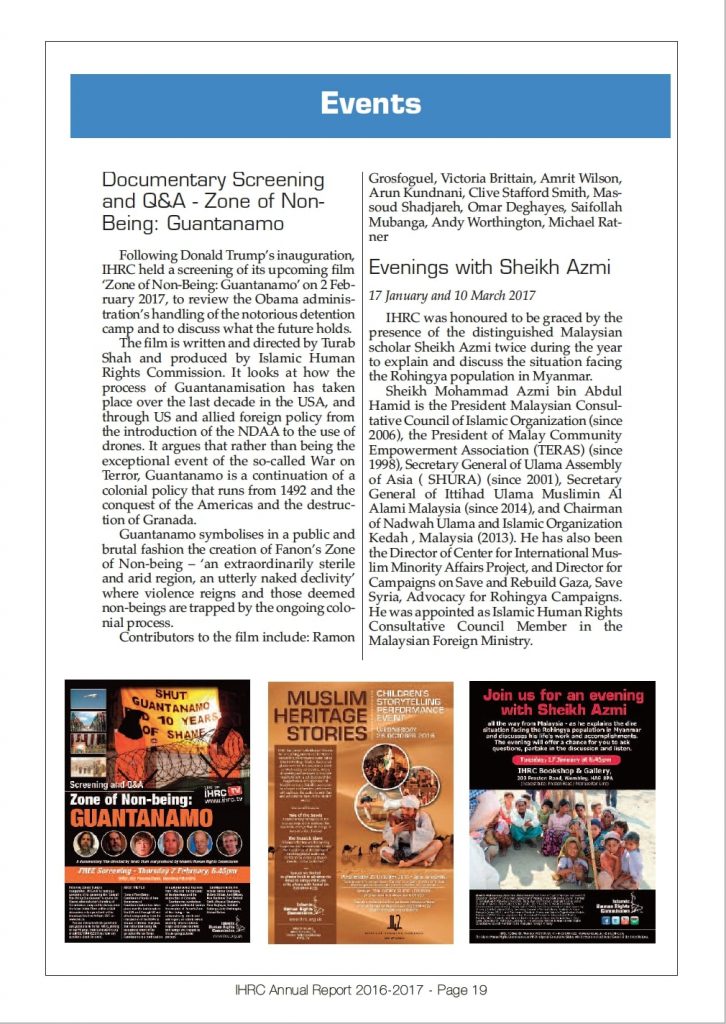 IHRC Annual Report 2016 - 2017
