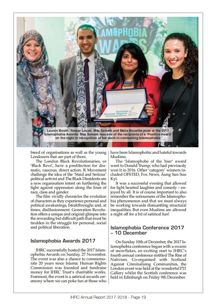 IHRC Annual Report 2017 - 2018