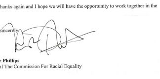 Trevor Phillips’ letter on the Islamophobia Awards