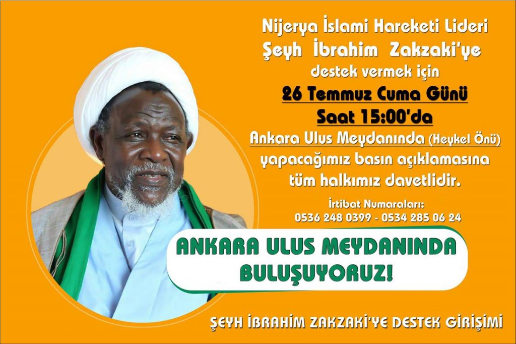 Event: Free Zakzaky demo in Ankara, Turkey