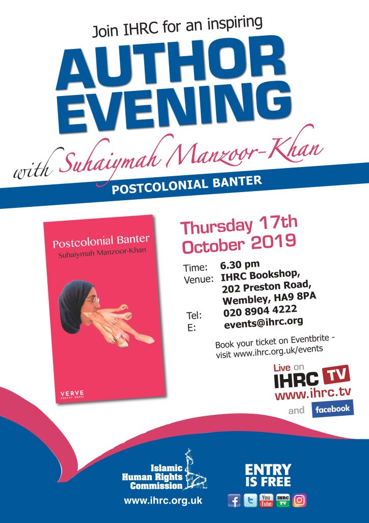 Author Evening with Suhaiymah Manzoor-Khan: Postcolonial Banter
