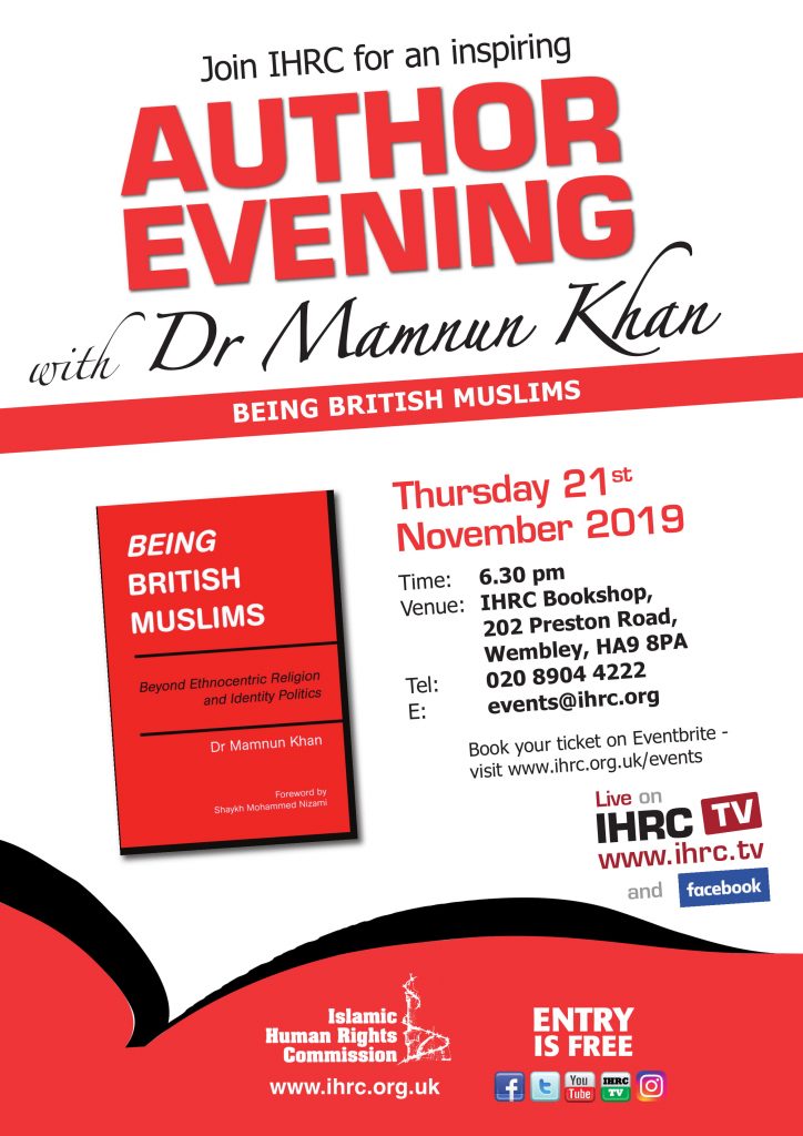 Author evening with Dr Mamnun Khan: Being British Muslims