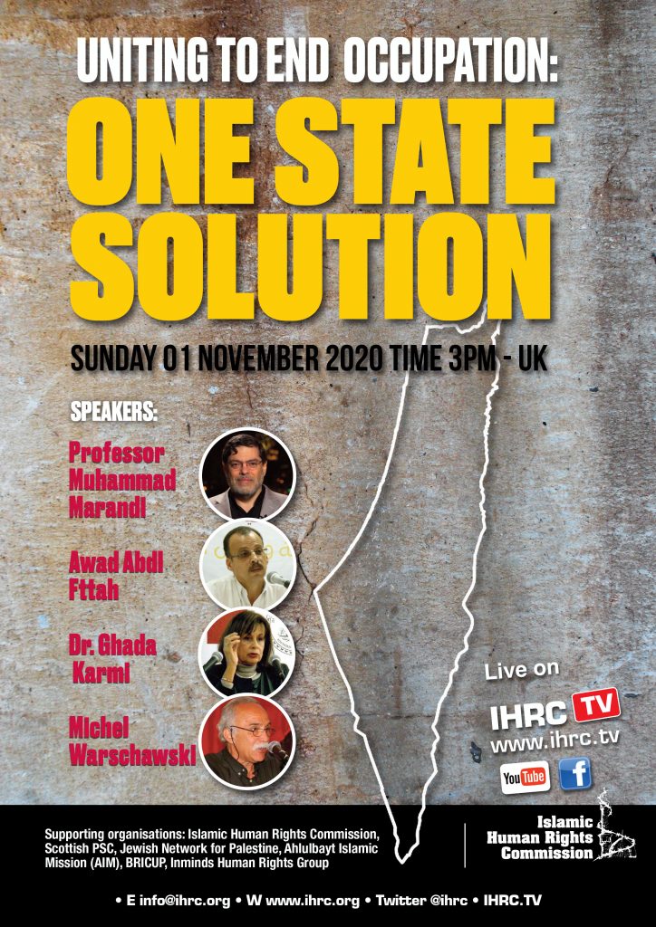 Webinar - UNITING TO END OCCUPATION: ONE STATE SOLUTION