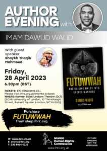 Islamic Chivalry and Toxic Masculinity: An Author Evening with Imam Dawud Walid