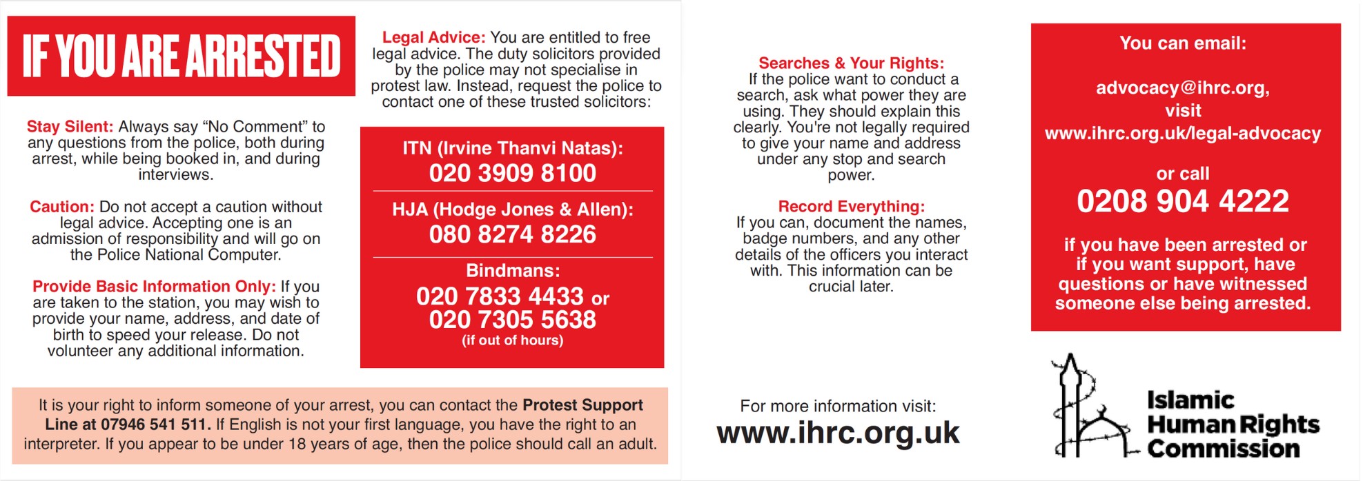 Alert - Know Your Rights Whilst Protesting