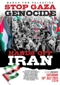 Demonstration for Palestine and Iran