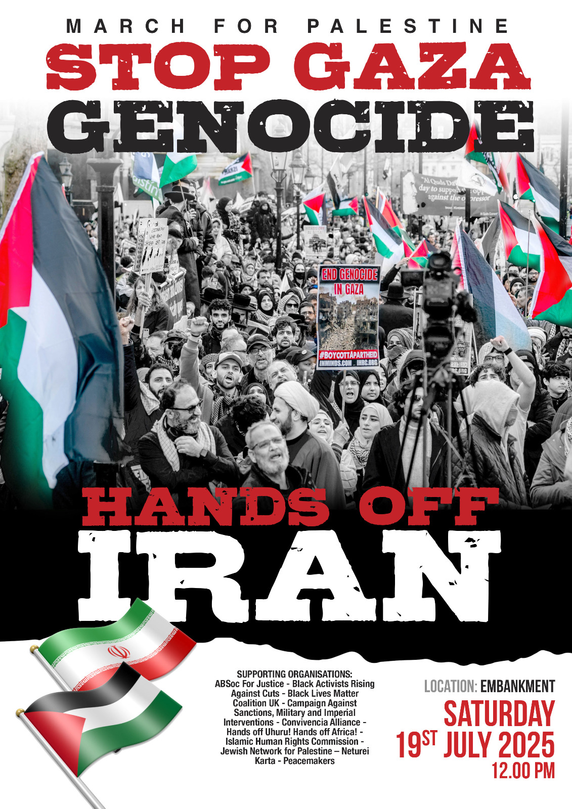 Demonstration for Palestine and Iran