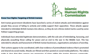 Know Your Rights: Targeting of British Iranians