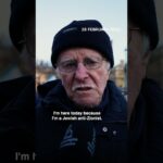 Professor Haim Brasheeth speaks at a protest on the US-Israeli attacks on Iran.