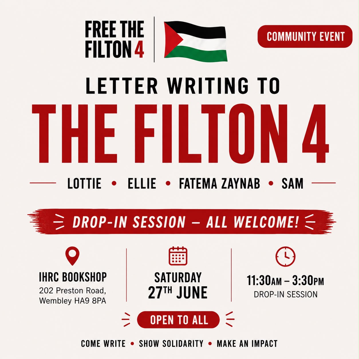 Community Letter Writing Event