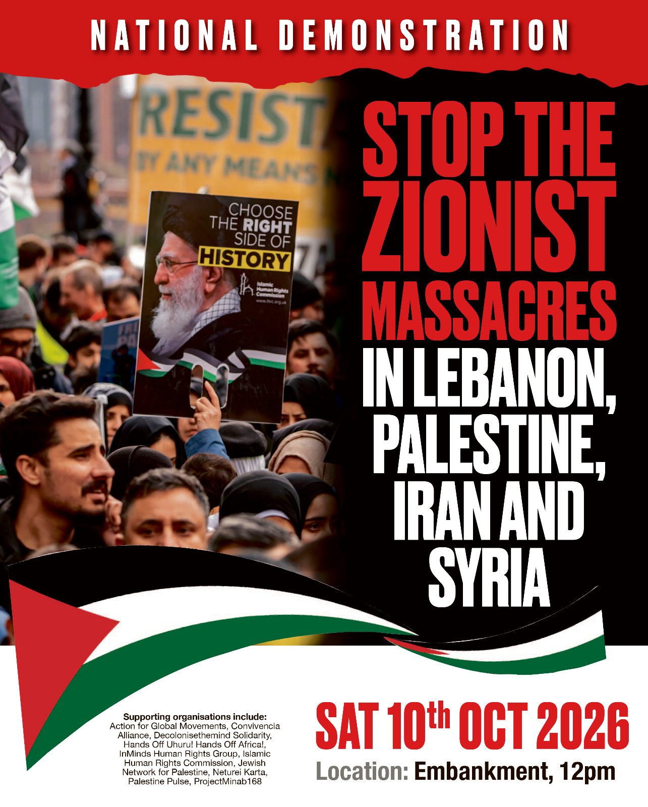 Demonstration: Stop the Zionist Massacres